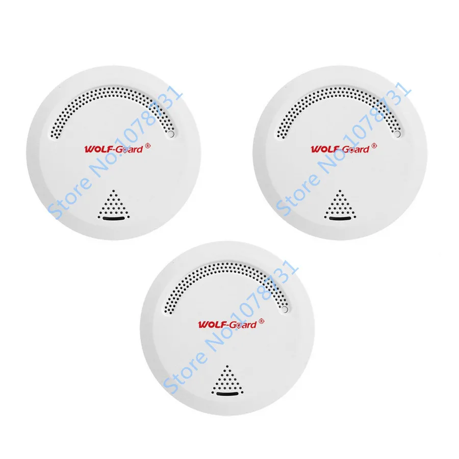 

Free Shipping Wolf Guard SMK-03 Wireless/Wired Fire Gas and Smoke Sensor Detector with Loud 85DB Alarm 433Mhz for Alarm System