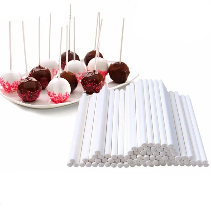 100 шт поп-палочки для торта пищевого качества пластиковые поп-палочки на присоске для леденцов Конфеты Шоколад сахарный полюс леденец палочки