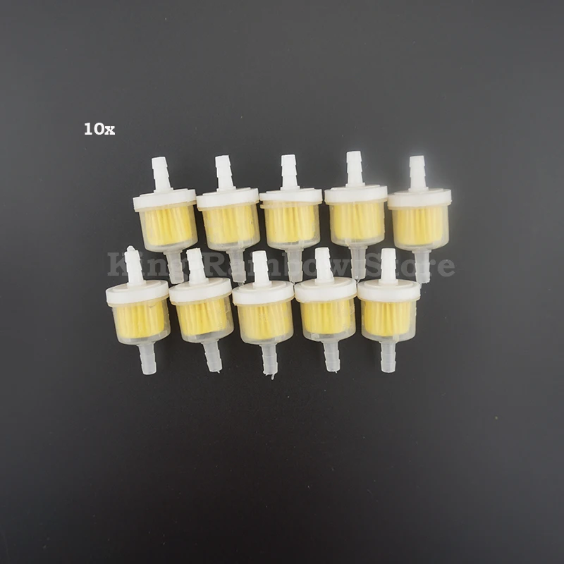 10x Universal Bike Motorcycle Scooter Gas Fuel Filters Oil Fuel Filte Clear Fuel Filter