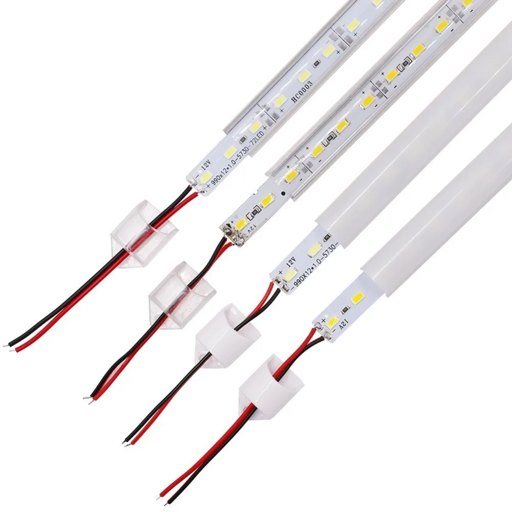 10 шт. 50 см DC12V SMD 5630/5730 светодиодный Светодиодный светильник+ крышка жесткого ПК светодиодный светильник пробки белый горячий/холодный белый