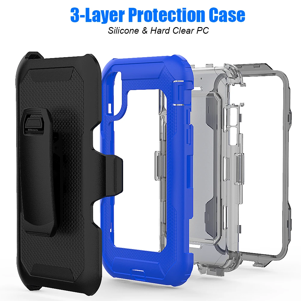 

Transparent Hybrid TPU+PC Cover for iPhone X XS Max XR Shockproof Full Body Impact Protection Case for iPhone 7 6s 8 6 Plus Capa