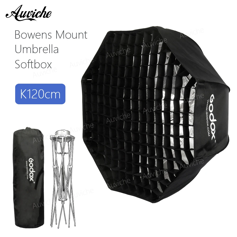 

Godox 120cm Bowens Mount Octagon Honeycomb Grid Umbrella Softbox soft box with Bowens Mount for Bowens Mount Studio Flash Light