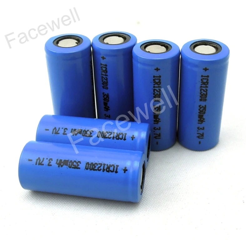6pcs/lot ANYSUN icr12300 3.7V 350mAh 12300 li ion rechargeable battery cell for Livescribe WiFI