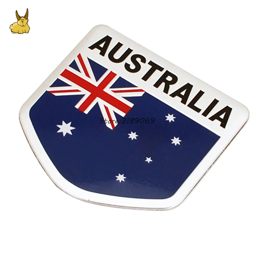 Aluminium Alloy Australian flag Emblem Car Stickers Auto Badge Decals