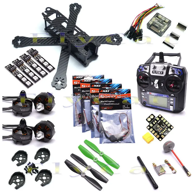 

Mini drone FPV QAV-R 220 220mm Quadcopter Frame F3 Flight Controller 2204 2300kv Motor TS5828L Flysky FS-i6 FS I6 For QAV 210