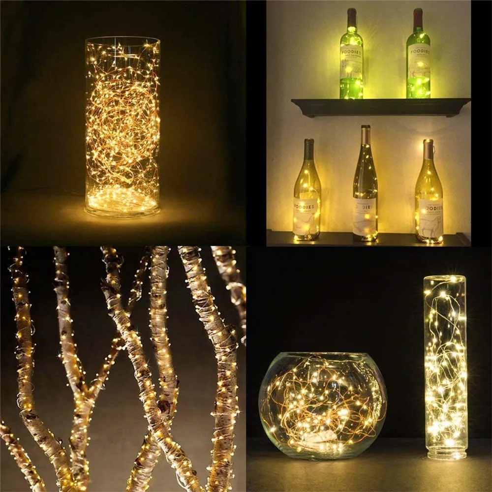 

1M 10 LED Bottle Lights Cork Shape For Wine Bottle String Party Romantic