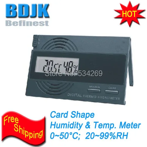 

Portable Fashion Digital Hygrometer and Thermometer with Card Shape to Test Room Temperature and Humidity