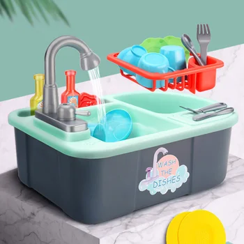 

Kids Plastic Simulation Kitchen Dishwasher Sink Children Pretend Play Kitchen Toys Sets Puzzle Eearly Education Infant Toy