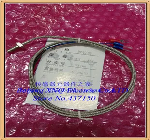 

10pcs/lot ,PT100 shielded 3 wire M6 screw type thermocouple temperature sensor temperature sensor probe line 3 cable 1m length