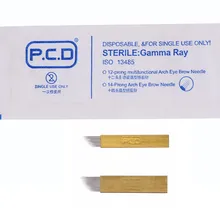 500 шт Профессиональные PCD 14 шпильки татуировки иглы для постоянного макияжа бровей дизайн