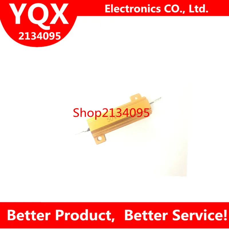 Каха де Aluminio дель металла de Alta potencia Ресистенсия RX24 50 Вт 200R disipador Calor Oro В виде