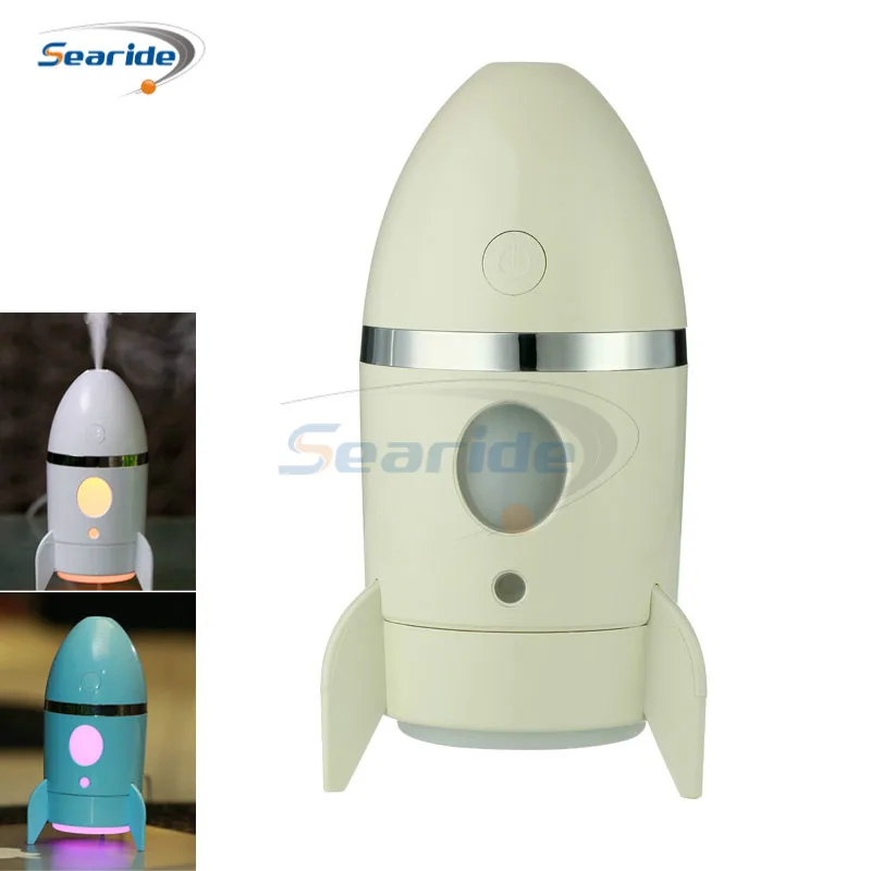 

135ml Rocket Air Humidifier Ultrasonic Essential Oils for Aromatherapy Diffusers Timer Water Fogger Mist Maker with Aroma Lamp