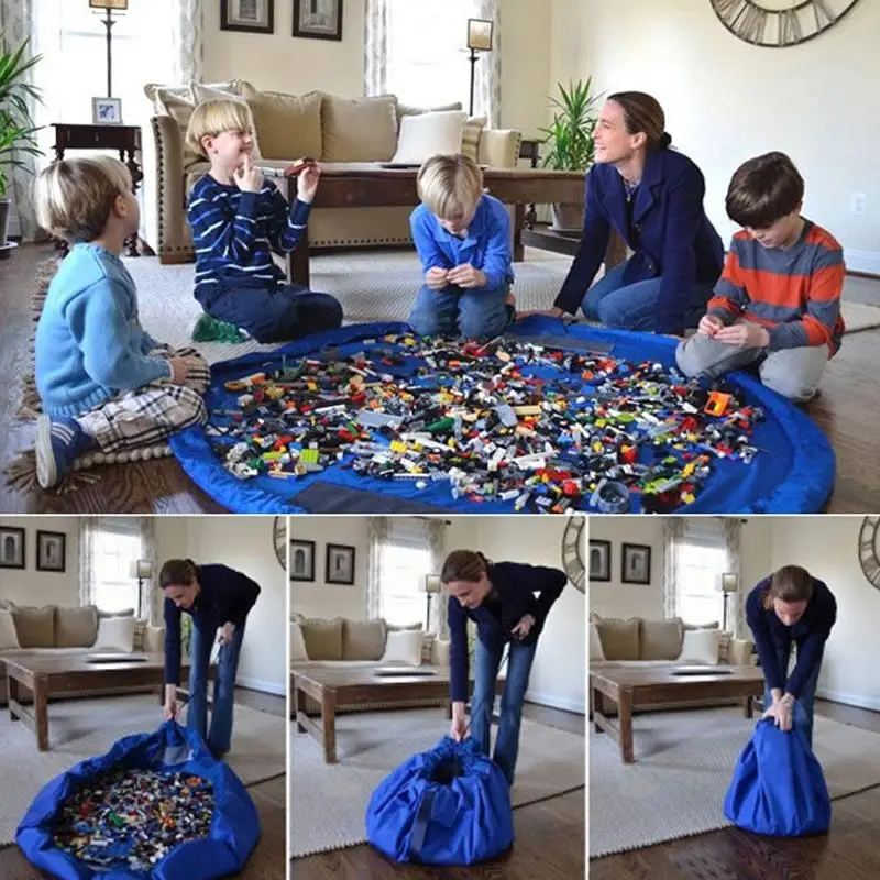 المحمولة الاطفال لعبة تخزين حقيبة والتشغيل حصيرة ليغو اللعب المنظم بن مربع XL الأزياء العملي تخزين أكياس المحمولة الاطفال لعبة تخزين حقيبة والتشغيل حصيرة ليغو اللعب المنظم بن مربع XL الأزياء العملي تخزين أكياس