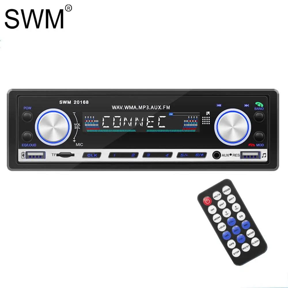 

SWM Car MP3 Player Fast Charge Multimedia Autostereo Radio Coche Sd Mic Fm Bluetooth Dual Usb Car Audio Stereo Radio Autoradio