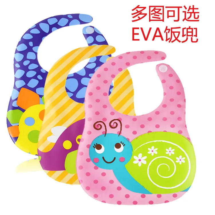 

Waterproof Disposable Baby Boy And Girl's Cute Character Bibs Cartoon EVA Dinner Burp Cloths