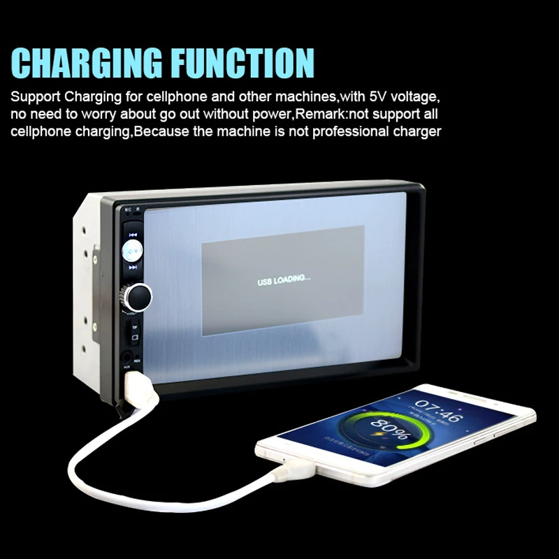 

Bluetooth Voice Back Priority 2018 7 Inch High Definition LED Screen Double Spindle Vehicle MP5 Plug-in Machine MP4 Car Player