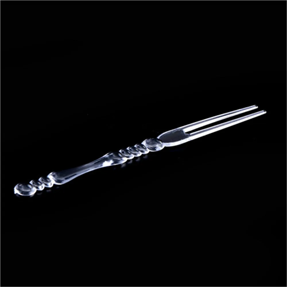 Mini Clear Transparent Disposable Forks Home Dining Plastic Food Cake