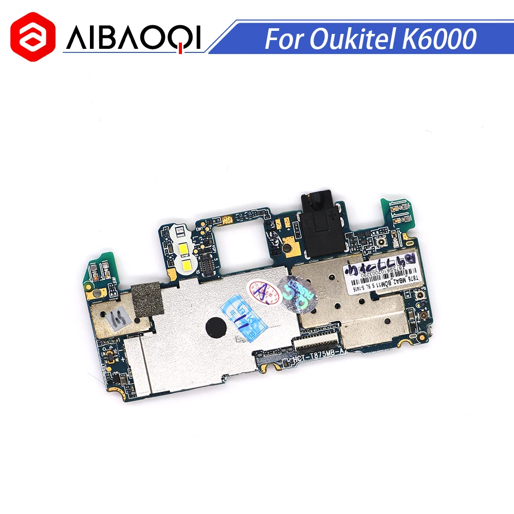 AiBaoQi новая оригинальная материнская плата 2G+ 16G rom материнская плата с гибким кабелем для Oukitel K6000 Android 6,0 MT6735 Восьмиядерный телефон
