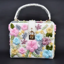 Neue Mode band Appliques Frauen Handtaschen Luxus Satin Blumen umhängetaschen PU Flap Tragetaschen Dame Festgeldbörse Kupplungen Z8180