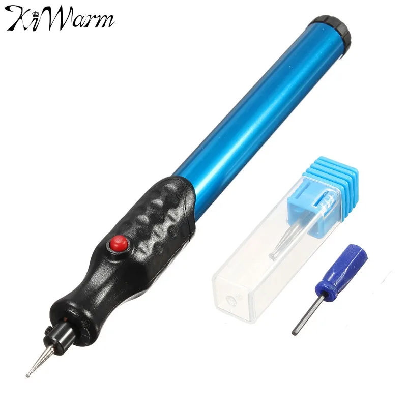 

KiWarm 1PC Micro Engraver Pen For DIY Craft Carved Metal Jewelry Ceramic Glass Wood Statues Painting Engraving Tool Color Random