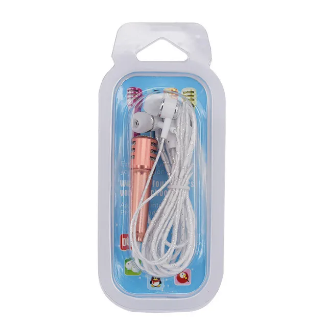 2018 Top Sale Mini Karaoke Condenser Microphone With Earphone For Phone Computer Mini Microphone With Earphone 3.5 plug