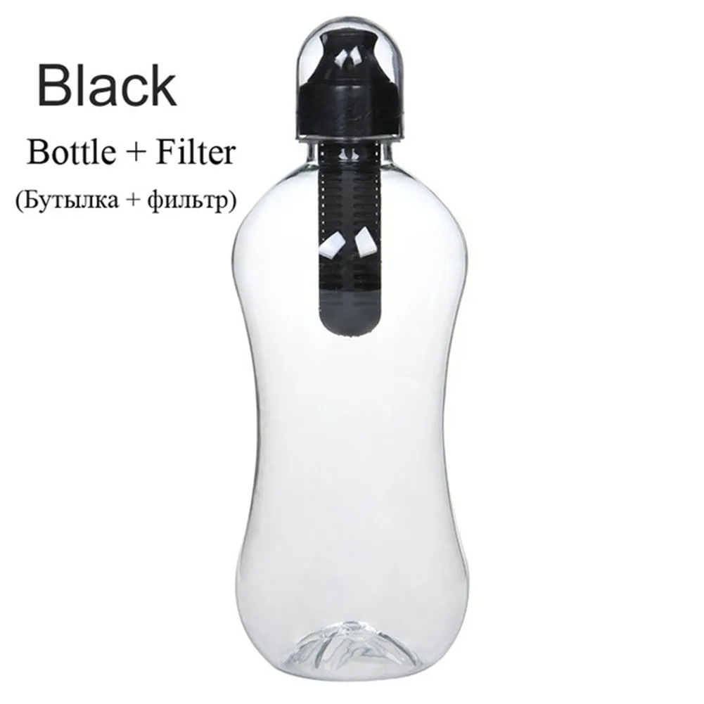 

550ML Portable Outdoor Filtering Water Drinking Bottle Purifier with Built-In Filter Sports Camping Hiking Travel Water Bottle