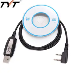 TYT USB кабель для программирования для DMR Радио TYT md-380 md-390 DMR цифровой Двухканальные рации двухстороннее Радио + CD