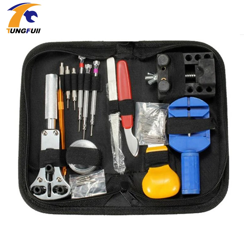 

Tungfull Hand Tool Sets set of screwdrivers Watch Repair Tool Kit Set watch repair tool watch band 144pcs watch repair tool kit