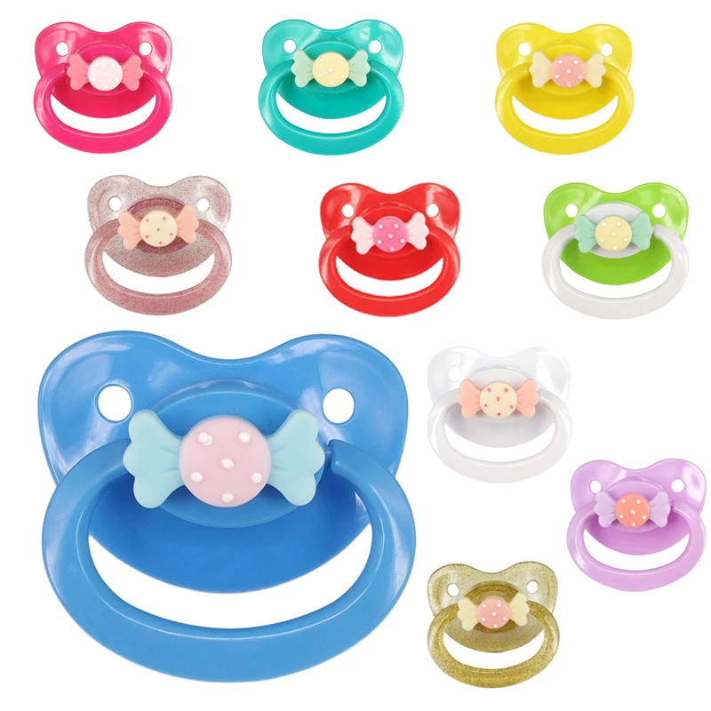

DDLG Adult Baby Large Size Pacifier Girl Customized Candy Pattern Silicone ABDL Adult Pacifier BPA Free