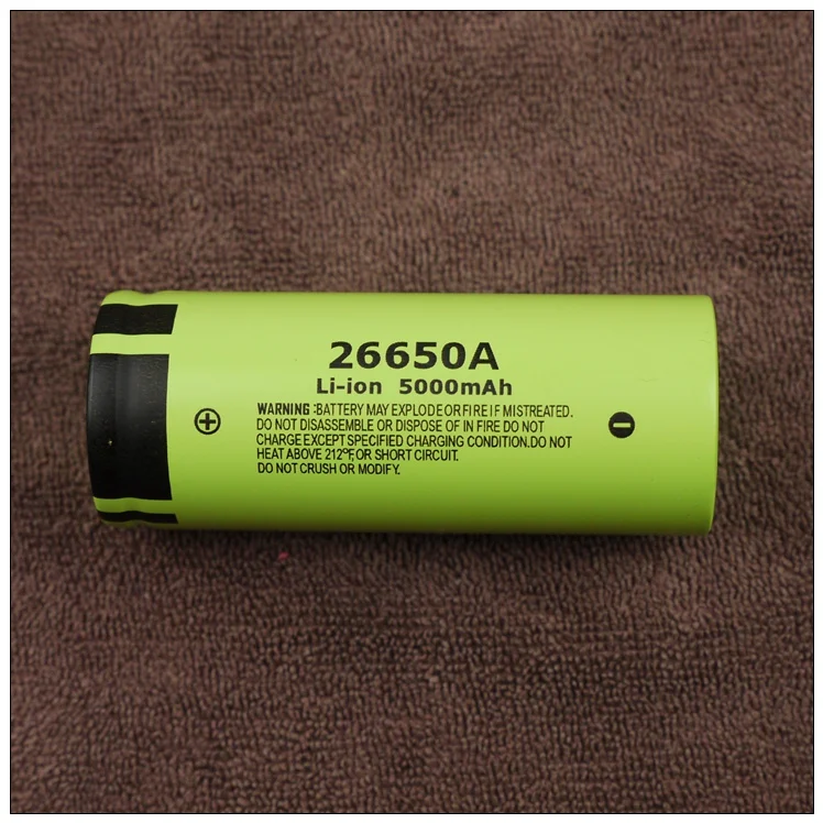 Подлинный Panasonic 26650A 3,7 V 5000mAh Высокая емкость 26650 литий-ионная батарея перезаряжаемые батареи