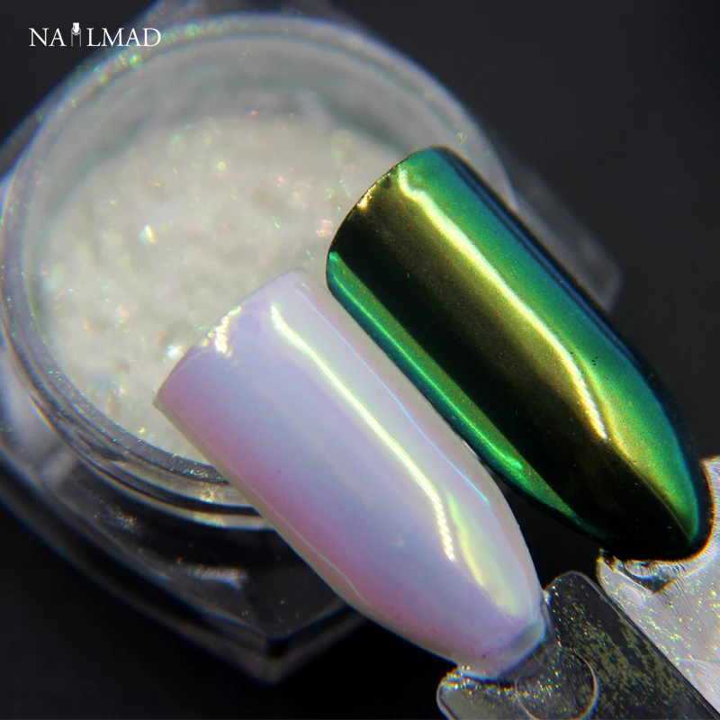 Хромовый порошок NailMAD для дизайна ногтей с единорогом 0 2 г хромовый пигмент