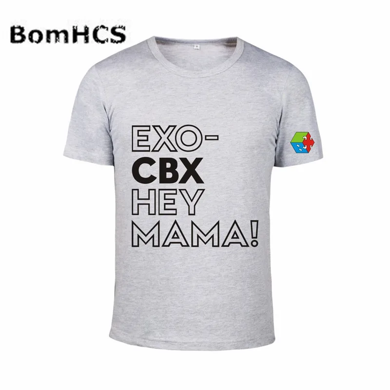 BomHCS Kpop/футболка хлопковая футболка с надписью EXO CBX и hey Mama Подарочные летние
