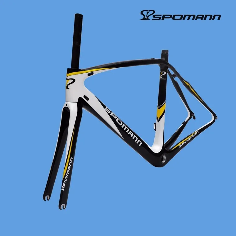 Flash Deal 2016 SPOMANN road bike frame full carbon fiber china bicycle frame 51CM bicicleta parts carbon frame + fork + clamp + headset 11