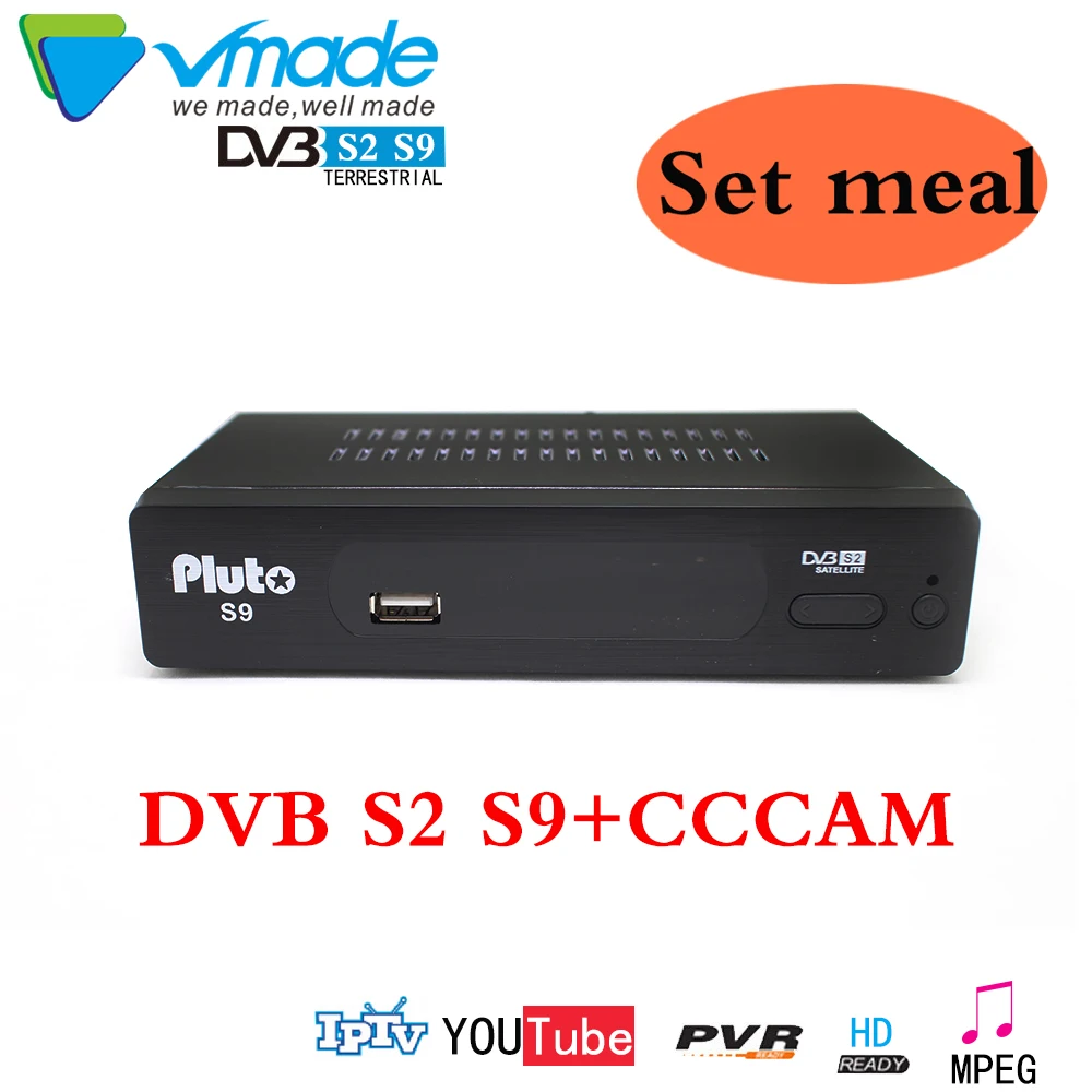 Vmade 1 год Европа C-line Server 7 линии HD DVB-S2 S9 lnb Спутниковое номер ресивер Полный 1080 P Испания Португалия арабский ТВ коробка