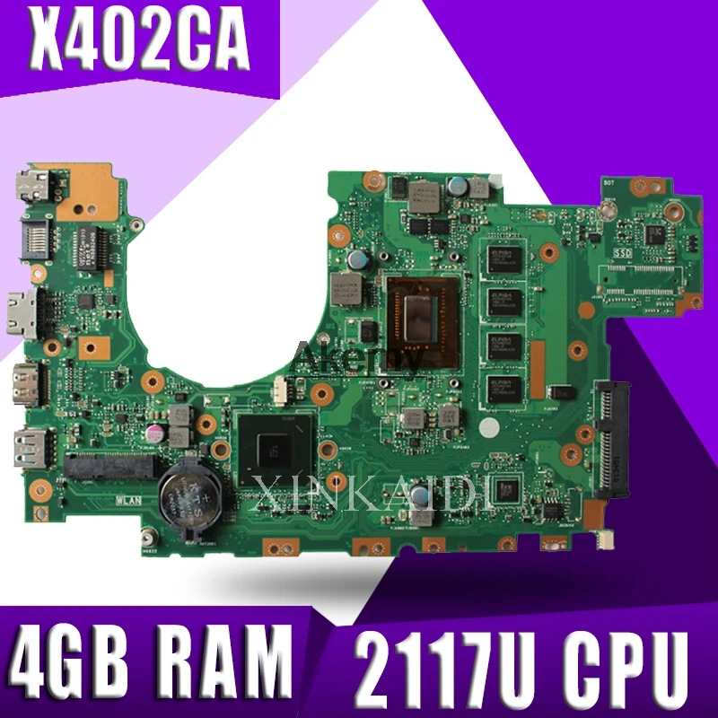 Материнская плата X402CA X502CA для ноутбука ASUS X502C X402C F502C F402C материнская с 4 Гб ОЗУ 2117U