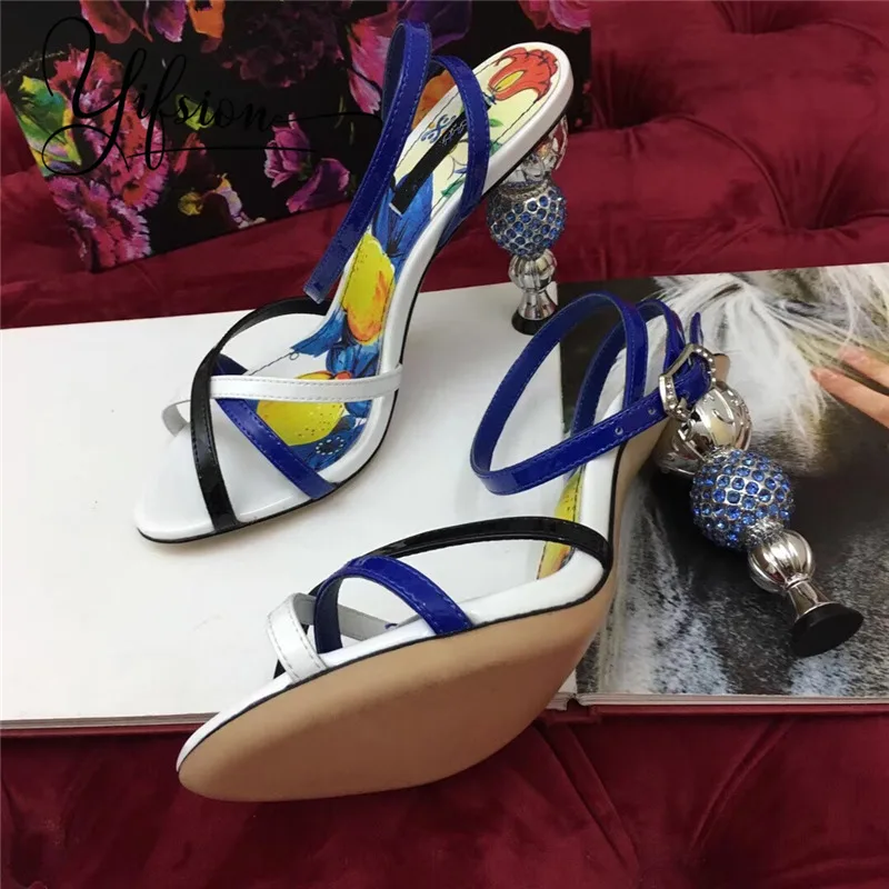 Cuir As Sexy Ouvert Talons Femme 2019 Ouvertes Sangle Nouvelle Mode En D'été Yifsion Pour Pic Chaussures À as Étrange Sandales Femmes Véritable Pic Hauts W4qRIav