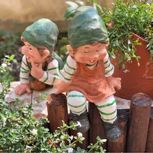 Украшение для дома, сада, уличное искусство, смола, карлик, держащая метлу, подметание пола, декоративная фигурка, садовая декоративная