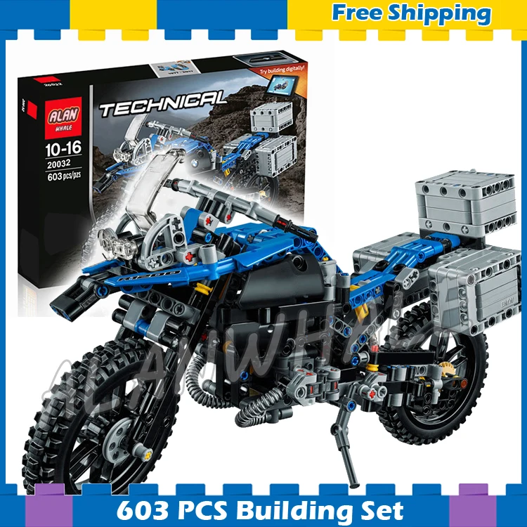 

603pcs 2in1 Technic R 1200 GS Adventure 20032 DIY Motorcy Model Building Kit Blocks Gifts Children Sets Compatible With lego