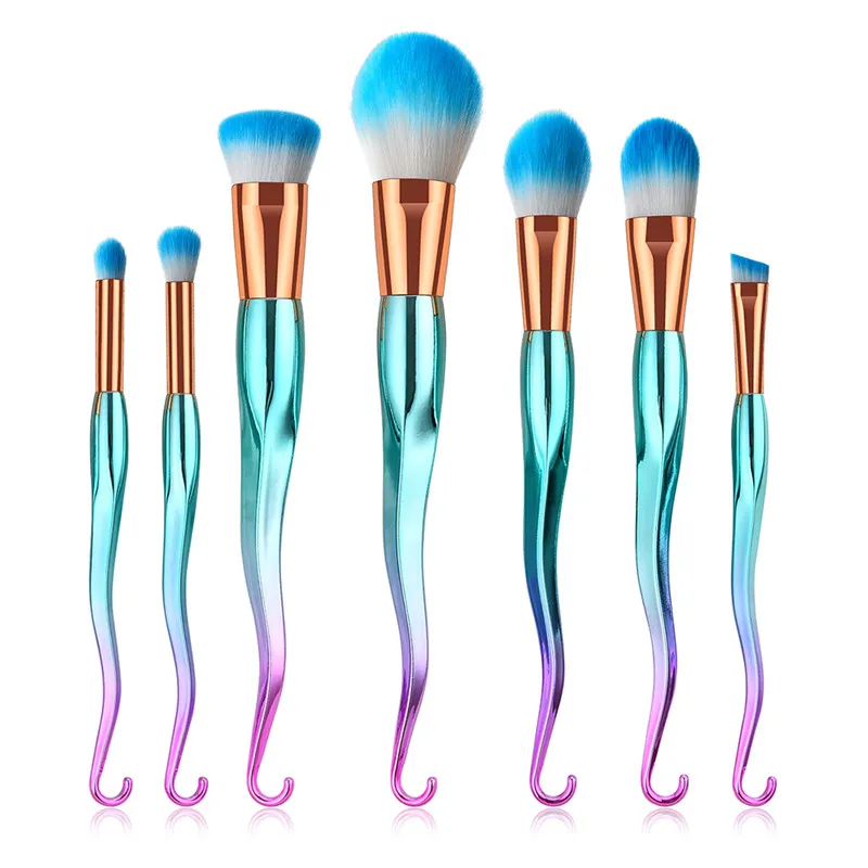 Buy 7Pcs Professional Make Up Brush Set Colorful