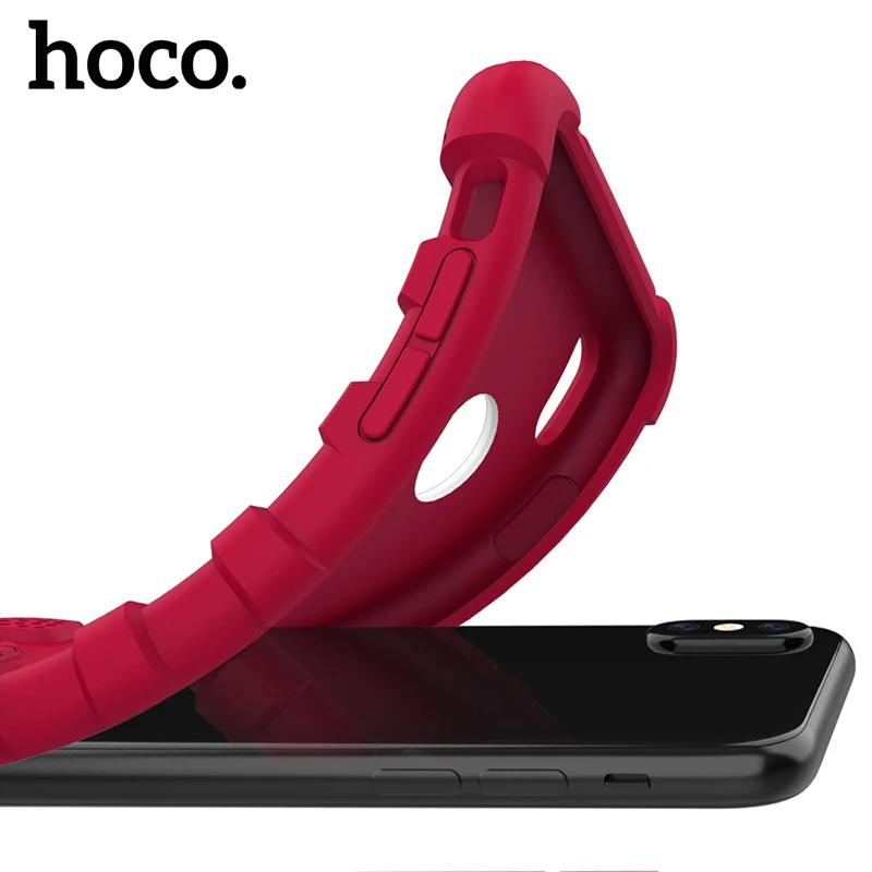 

HOCO Silicone Shockproof Soft Case for iPhone x 360 Protection Armor Back Cover for iPhone 10 X Tough Rugged Case for iPhone Ten