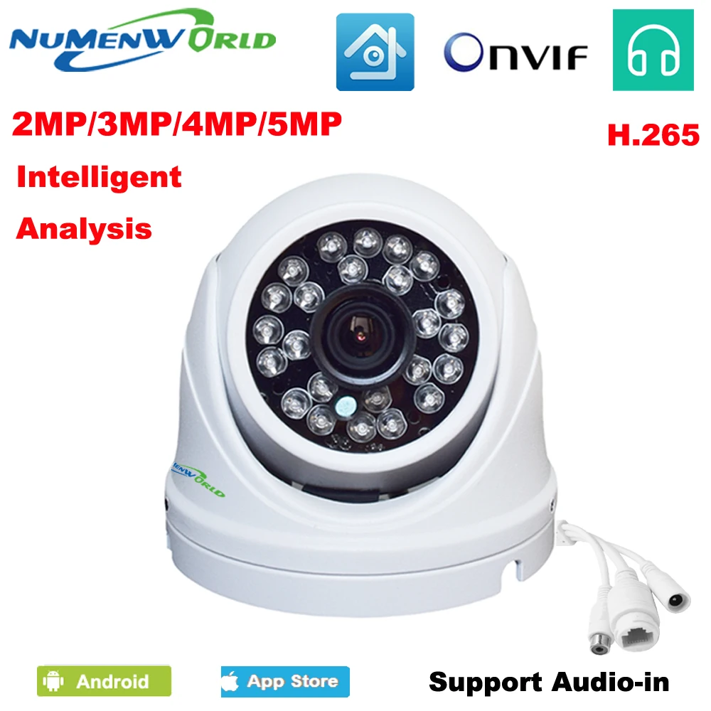 H.265 Intelligent analysis IP camera dome camera 2MP 3MP 5MP megapixel HD video camera webcam for Indoor and Outdoor CCTV H.265 Intelligent analysis IP camera dome camera 2MP 3MP 5MP megapixel HD video camera webcam for Indoor and Outdoor CCTV