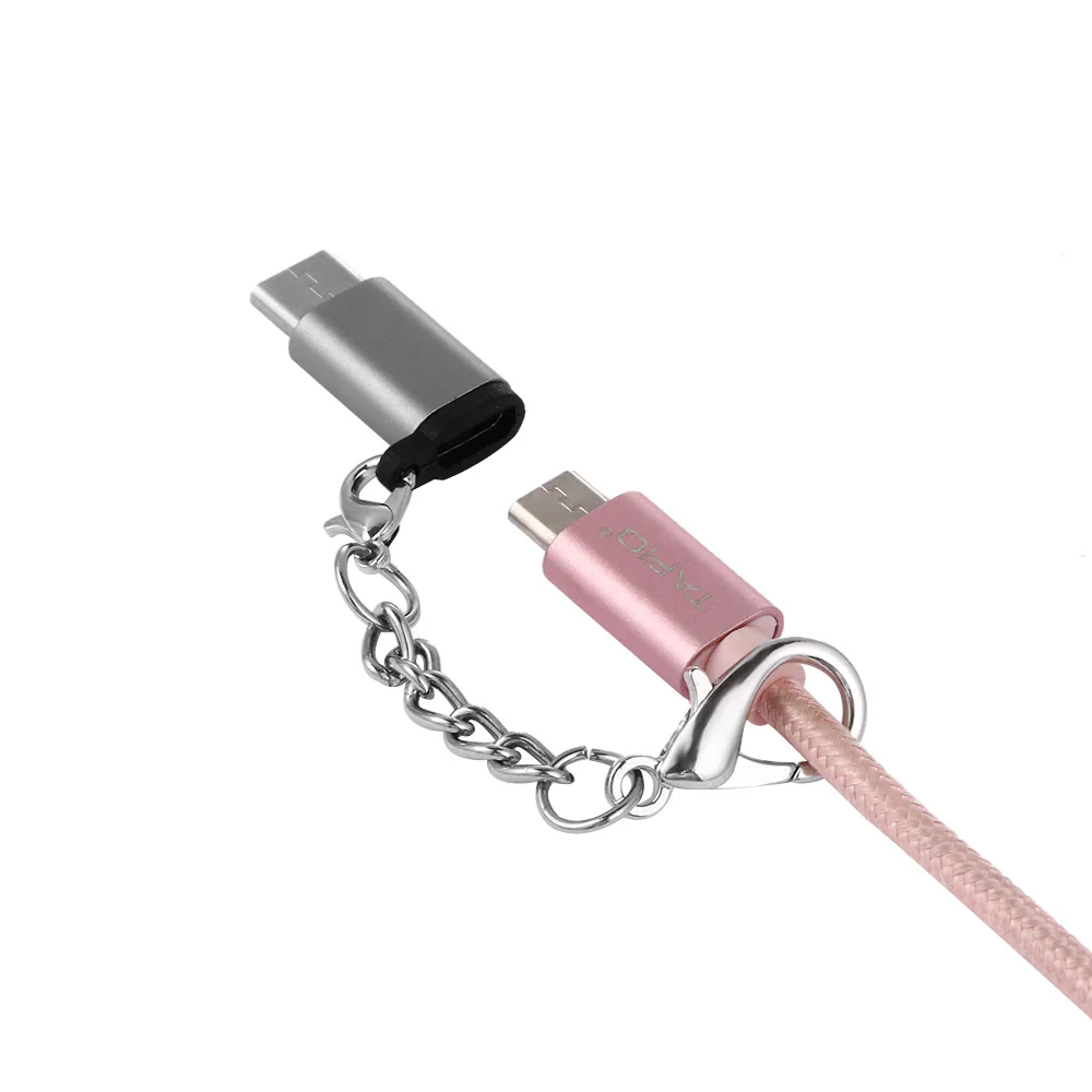 1 шт шнур для связки ключей Тип usb C адаптер OTG Micro USB Женский Для Тип C штепсельный преобразователь, адаптер USB-C для iPhone huawei Сяо Ми