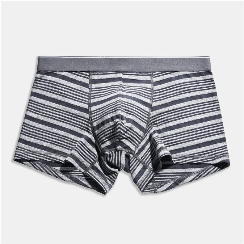 UYEEMU 4XL Boxers Men Short Underwear Cotton Plus Size Boxershorts Male Striped Mens Boxers Soft Sexy Underdress Brand 3Pcs Lot-07