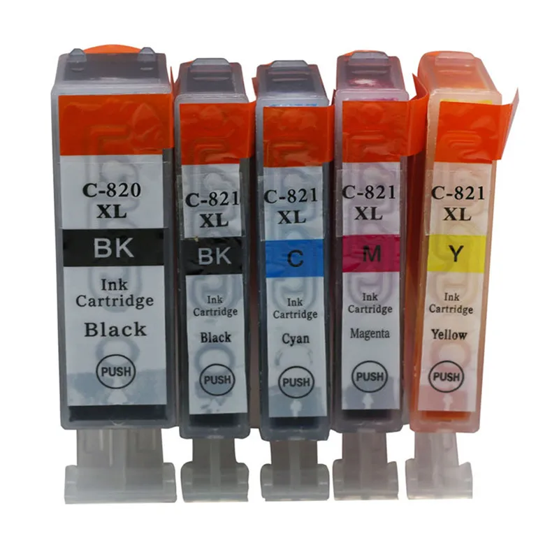 

5PK PGI 820 CLI 821 Ink Cartridge Replacement For Canon Pixma MP545 MP558 MP568 ip4760 MP628 MP638 MP648 MP996 Printer Inkjet