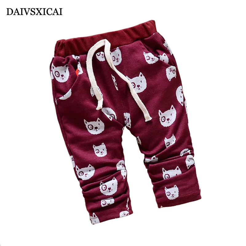 

Daivsxicai Children Pants Girls Cartoon Candy Colors Cartoon Cat Pants Baby Girl Cotton Auutmn Trousers For Children 7-24 M