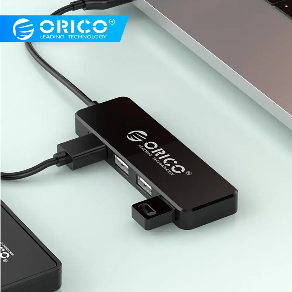 ORICO мини-usb-концентратор, адаптер мульти 4 порта высокоскоростной USB2.0 сплиттер с функцией OTG Для iMac компьютера ноутбука планшета Аксессуары