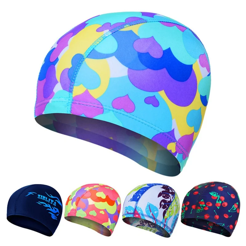 

Summer Swiming Pool Bathing Hat High Elastic Swimming Caps Adult Waterproof Stretchable Comfortable Ears Protection Long Hair