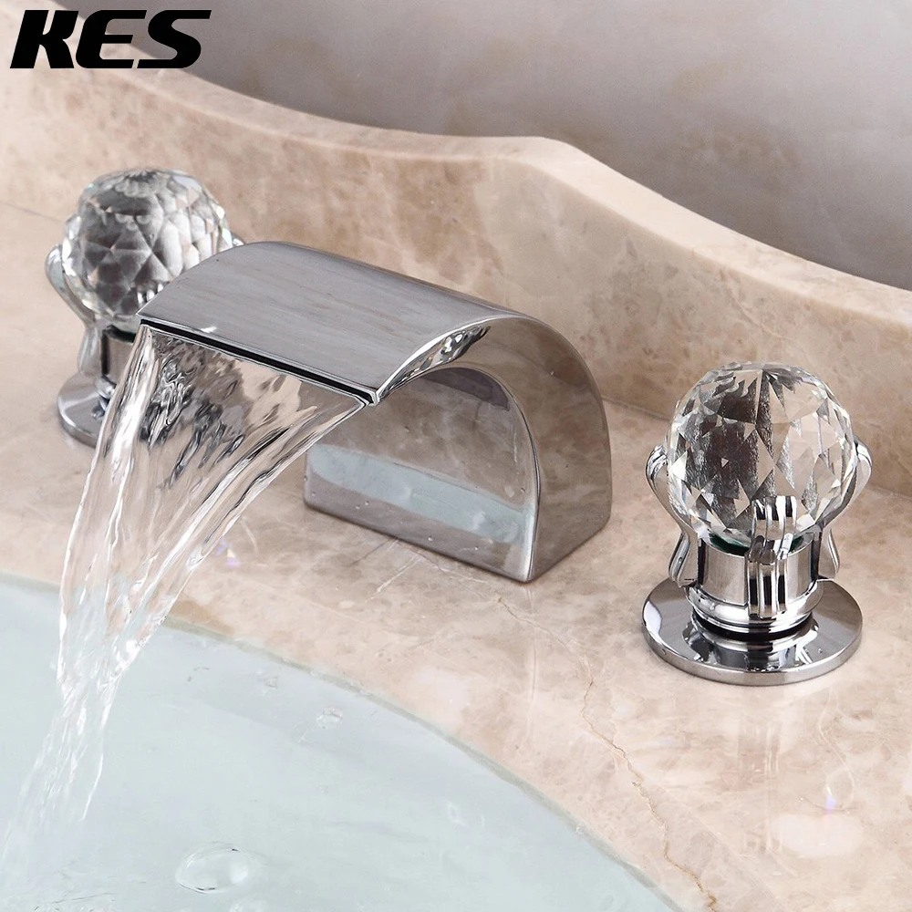 Kes Waterfall Deck Mount Tub Faucet Roman Filler 2 Handle Deck Mount Tub Faucet Roman Filler