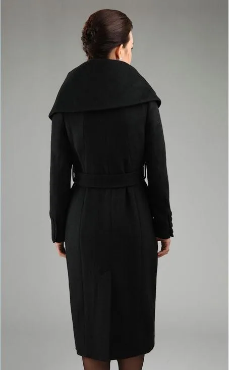 Модное женское зимнее кашемировое пальто, шерстяная верхняя одежда, женские куртки X-long