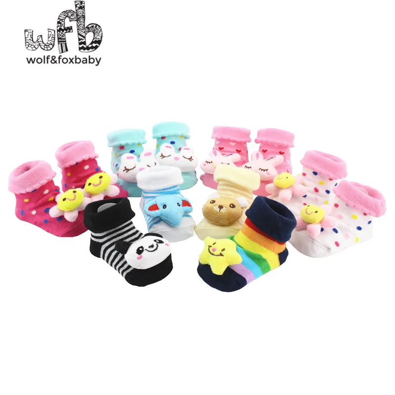 

Retail 2pairs/pack Kids Baby Unisex Newborn Animal Cartoon Socks Cotton Shoes Booties Boots 0-10M